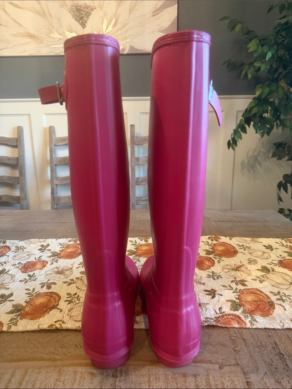 Hunter Pink Tall Women's Rain Boots - Picture 5 of 6